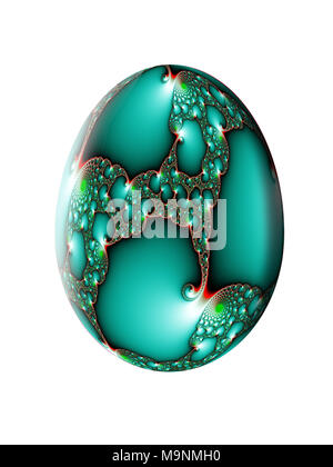 Modello frattale nella forma di un uovo di Pasqua. Illustrazione Foto Stock