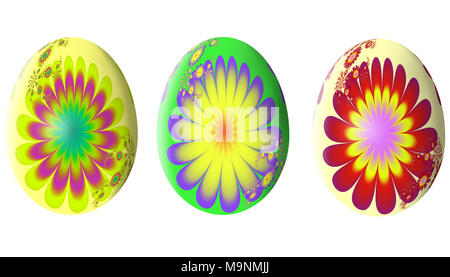 Modello frattale nella forma di un uovo di Pasqua. Illustrazione Foto Stock