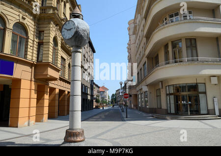 Street in Opava, Repubblica Ceca Foto Stock