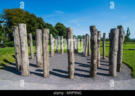 Passaggio del neolitico grave, Knowth,Patrimonio mondiale dell'Unesco, prehstoric Bru na Boinne, Irlanda Foto Stock