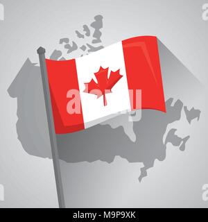 Canada paese americano Illustrazione Vettoriale