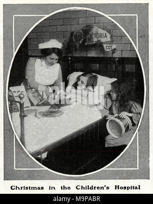 Natale in Great Ormond Street Children's Hospital, 1916 Foto Stock