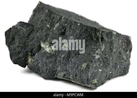 Kimberlite dal Sud Africa isolati su sfondo bianco Foto Stock