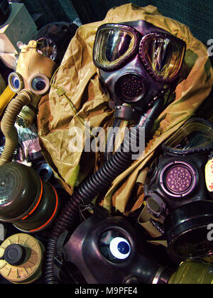 Preparazione per la messa attacco e sopravvivere, Esperienza Self-Reliance convenzione in Mesquite Texas altoparlanti, letteratura e prodotto disponibile a quelle temendo la sopravvivenza. I visitatori hanno ottenuto per esaminare, sentire, toccare una caduta fuori ricovero per seppellire in un campo o in un cortile. Naturalmente sarà rifornito con cibo e altri oggetti essenziali. Speriamo che si ricordi di avere acqua, il corpo umano può solo andare a due giorni senza acqua. Foto Stock