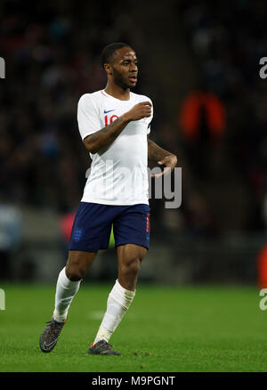 Londra, Regno Unito. Il 27 marzo, 2018. Raheem Sterling (E) all'Inghilterra v Italia Internazionale cordiale incontro di calcio allo Stadio di Wembley, Londra, il 27 marzo 2018. * * Questa foto è per il solo uso editoriale** Credito: Paolo Marriott/Alamy Live News Foto Stock