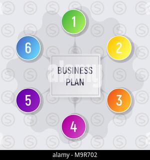 Business plan infographics Illustrazione Vettoriale