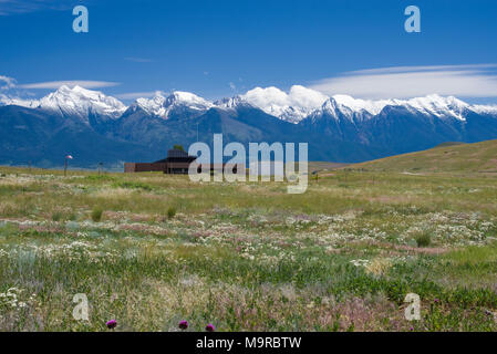 Centro visitatori presso la National Bison Range in Montana, USA Foto Stock