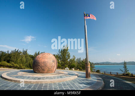 Il monumento sulla punta del Borneo, Kudat, Sabah, Malesia, Borneo Foto Stock