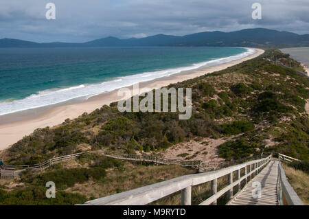 Adventure Bay al collo, l'Isola di Bruny, Tasmania, Australia Foto Stock