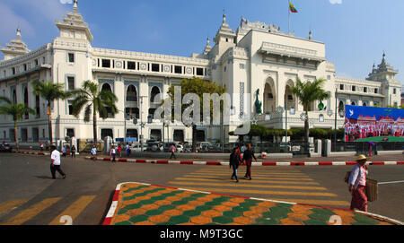 Myanmar Yangon, Municipio architettura storica, Foto Stock