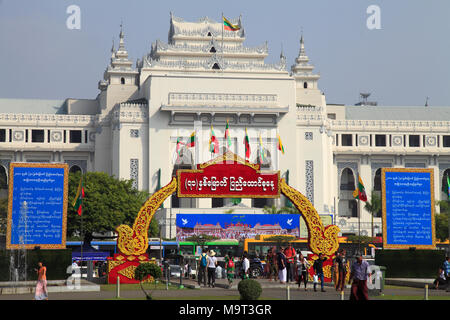 Myanmar Yangon, Municipio architettura storica, Foto Stock