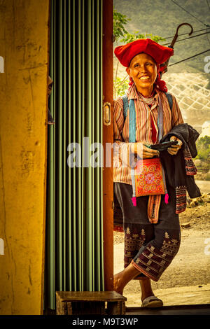 Asien, Südostasien, Nordvietnam, Vietnam, Sapa, Berge, Bergwelt, Frau Dao Foto Stock