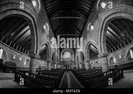 St Mary's Chiesa Parrocchiale 1873, Betws-y-Coed, Conwy, Wales, Regno Unito Gran Bretagna Foto Stock