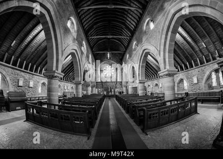 St Mary's Chiesa Parrocchiale 1873, Betws-y-Coed, Conwy, Wales, Regno Unito Gran Bretagna Foto Stock