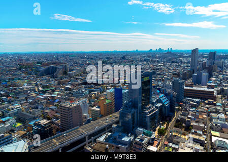 Skyline a Setagaya-ku, Tokyo, Giappone Foto Stock