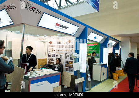 Corea stand al MosBuild 2013 mostra, aprile 2013, Mosca, Russia Foto Stock