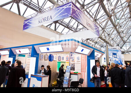 Corea stand al MosBuild 2013 mostra, aprile 2013, Mosca, Russia Foto Stock