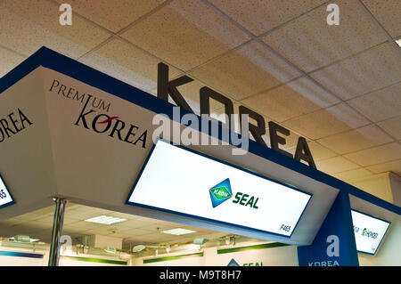 Corea stand al MosBuild 2013 mostra, aprile 2013, Mosca, Russia Foto Stock