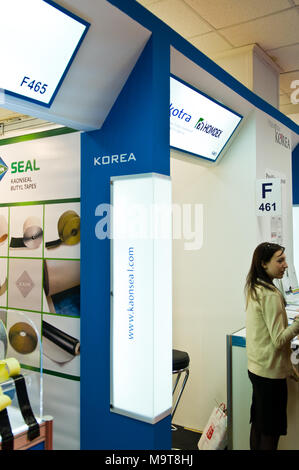 Corea stand al MosBuild 2013 mostra, aprile 2013, Mosca, Russia Foto Stock