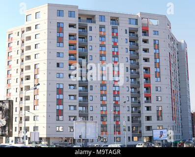 Bucarest, Romania - 25 Gennaio 2018: nuovo blocco di appartamenti a Orhideea, Bucarest. Foto Stock