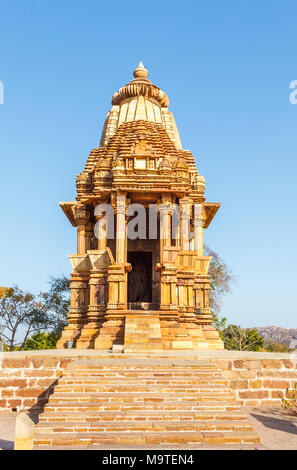 Chaturbhuja indù tempio dedicato al signore Vishnu, gruppo meridionale di templi, Khajuraho, Madhya Pradesh, India Foto Stock