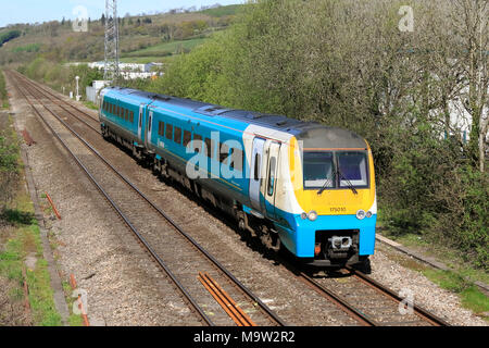 Arriva Trains Wales Classe 175 175010 a Pontyclun, South Wales, Regno Unito Foto Stock