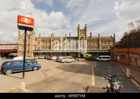 Stazione di Shrewsbury costruito nel 1848 e attualmente gestiti da Arriva Trains Wales Foto Stock