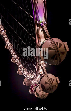 High Roller è un 550-piedi di altezza, 520-piedi di diametro ruota gigante sul Las Vegas Strip in Paradise, Nevada, Stati Uniti d'America. Foto Stock