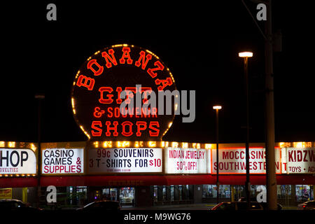 Bonanza Dono e negozi di souvenir. Las Vegas, Narvarda, U.S.A. Foto Stock