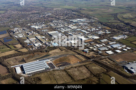 Vista aerea di Newton Aycliffe, County Durham Foto Stock