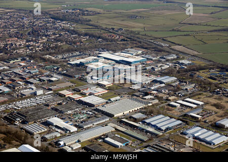 Vista aerea di Newton Aycliffe, County Durham Foto Stock