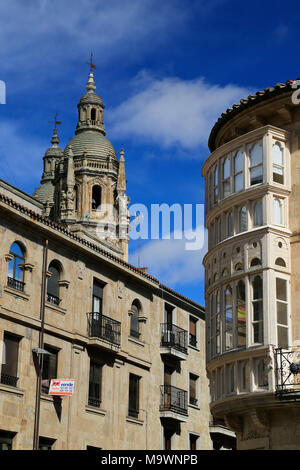 Città di Salamanca, Placa Mayor e ai principali siti di interesse turistico intorno a. Foto Stock