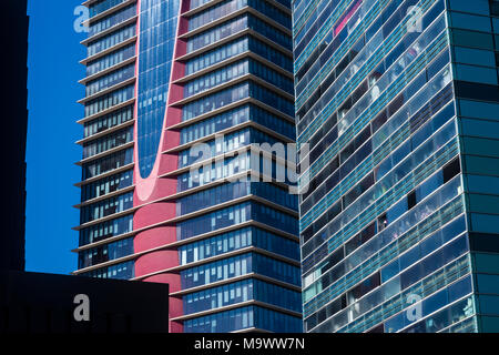 Fira de Barcelona edifici dall architetto giapponese Toyo Ito.Barcelona, Catalogna, l'Europa. Foto Stock