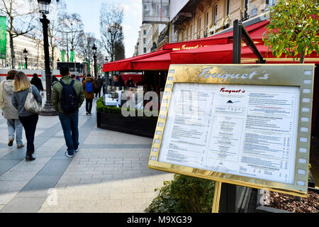 Ristorante Fouquet's - Les Champs Elysées - Parigi - Francia Foto Stock