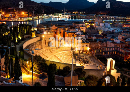 Teatro romano di Cartagena,Spagna Foto Stock