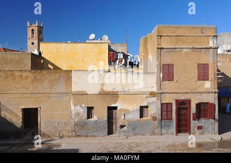 Edifici in la città portoghese di Mazagan, El Jadida, Marocco. Foto Stock