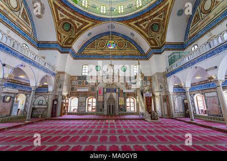 Vista interna della moschea Al-Jazzar (la Moschea Bianca) in acri (Akko), Israele. Foto Stock