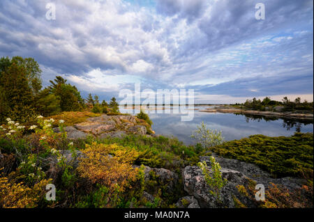 Una serata primaverile in Black Bay, Georgian Bay Foto Stock