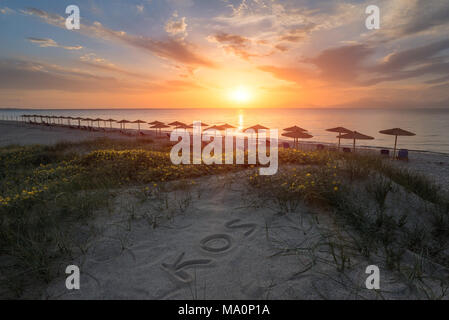 Tramonto in Marmari Foto Stock