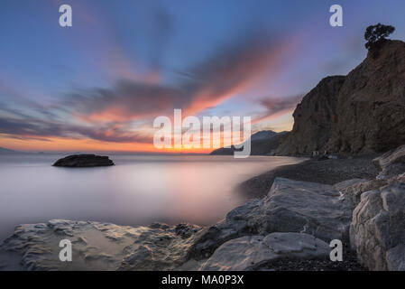 Tramonto in therma - Kos Foto Stock