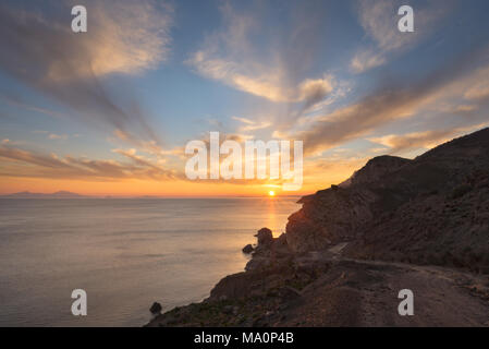 Tramonto in therma - Kos Foto Stock