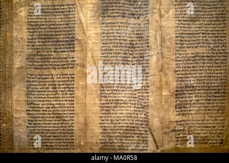 Washington, DC - sefarditi Torah scorrere fino al Museo della Bibbia. Foto Stock