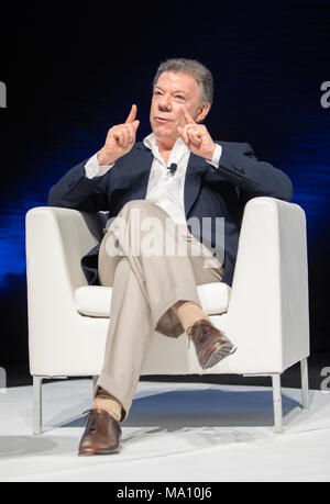 Juan Manuel Santos Calderón è il Presidente della Colombia e il Premio Nobel per la Pace 2016 assiste Cannes Lions Festival di Cannes, Francia, 22 giugno 2017 Foto Stock