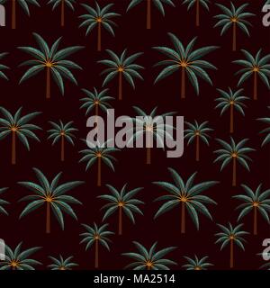 Palme ispirato vector pattern seamless sfondo . Illustrazione Vettoriale