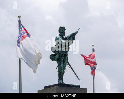 Soldato confederato monumento Foto Stock