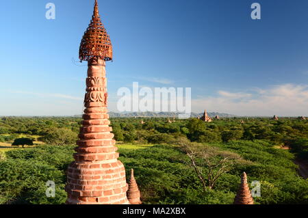 Panorama della pianura. Bagan. Mandalay regione. Myanmar Foto Stock