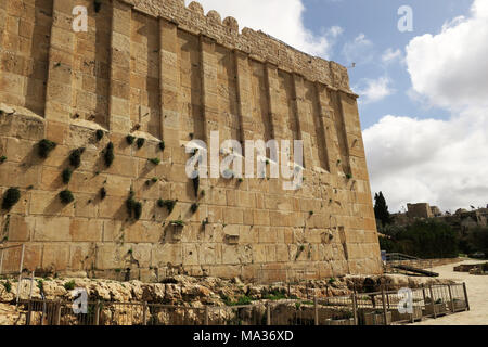 Al di fuori della Tomba dei patriarchi a Hebron Foto Stock