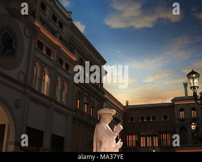 Las Vegas, Nevada , statua vivente, ,il veneziano a striscia (Las Vegas Boulevard), Stati Uniti d'America, Ottobre 2015 | Utilizzo di tutto il mondo Foto Stock