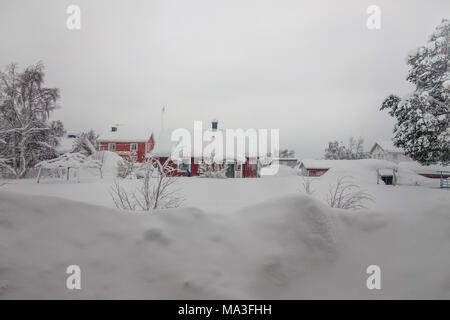Viaggio in treno da Kiruna per Boden, Svezia Foto Stock