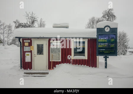 Viaggio in treno da Kiruna per Boden, Svezia Foto Stock
